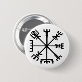 Vegvísir (Viking-Kompass) Button (Vorne & Hinten)