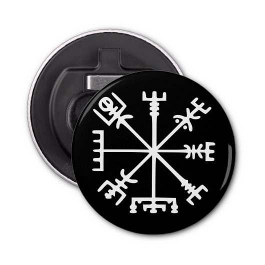 Vegvísir (Viking-Kompass) Flaschenöffner (Vorderseite)