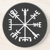 Vegvísir (Viking-Kompass) Getränkeuntersetzer (Vorne)