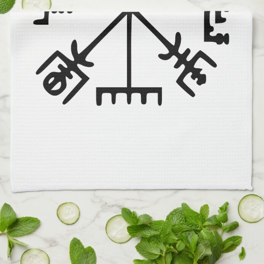 Vegvísir (Viking-Kompass) Handtuch (Gefaltet)