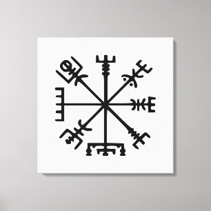 Vegvísir (Viking-Kompass) Leinwanddruck
