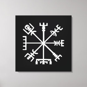 Vegvísir (Viking-Kompass) Leinwanddruck
