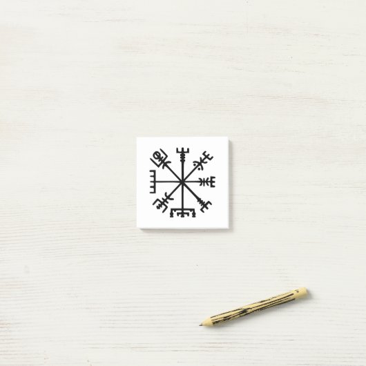 Vegvísir (Viking-Kompass) Post-it Klebezettel (Auf Schreibtisch)
