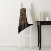 Vegvisir - Viking-Kompass - schwarzes und rotes Sherpadecke (Beispiel)