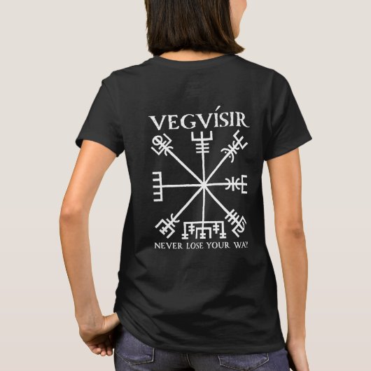 Vegvisir "Viking Kompass" (Weiß) T-Shirt (Rückseite)