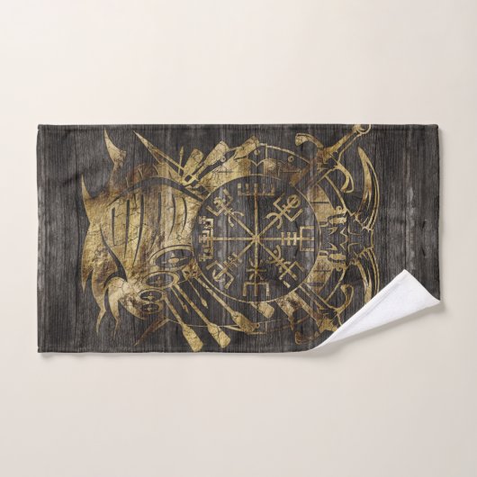 Vegvisir - Viking-Navigations-Kompass Badhandtuch Set (Handtuch)