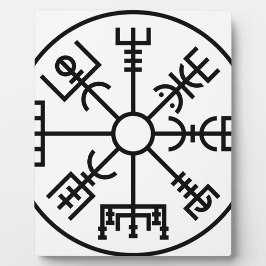 vegvisir Viking Symbol Fotoplatte (Vorderseite)