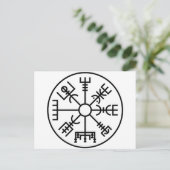 vegvisir Viking Symbol Norse Shield Odin Postkarte (Stehend Vorderseite)