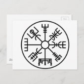 vegvisir Viking Symbol Norse Shield Odin Postkarte (Vorne/Hinten)