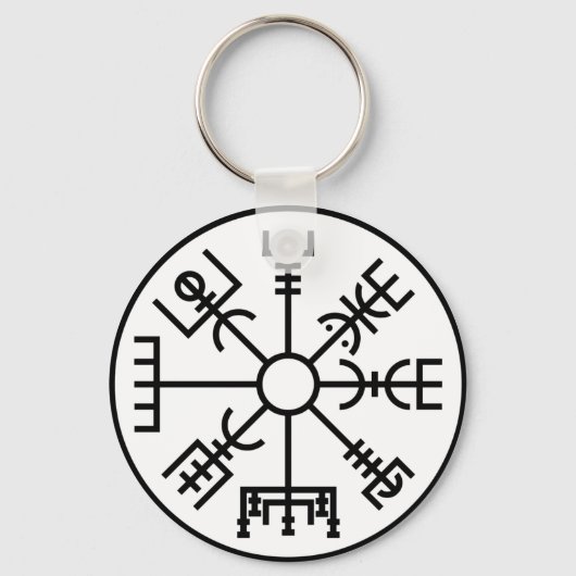 vegvisir Viking Symbol Norse Shield Odin Schlüsselanhänger (Vorderseite)