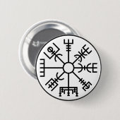 vegvisir Viking-Symbol-Skandinavier-Schild Odin Button (Vorne & Hinten)