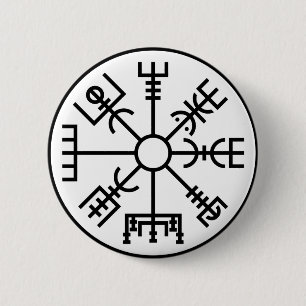 vegvisir Viking-Symbol-Skandinavier-Schild Odin Button