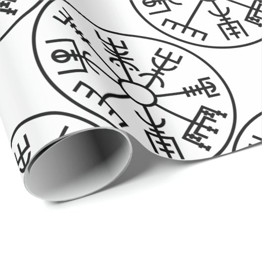 vegvisir Viking-Symbol-Skandinavier-Schild Odin Geschenkpapier (Rolleneckpunkt)