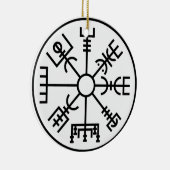 vegvisir Viking-Symbol-Skandinavier-Schild Odin Keramik Ornament (Rechts)