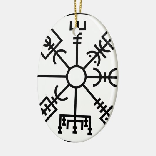 vegvisir Viking-Symbol-Skandinavier-Schild Odin Keramik Ornament (Links)