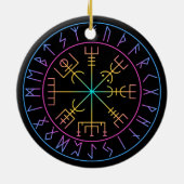 Vegvisir Wikinger-Kompass-Symbol-Design Keramik Ornament (Hinten)