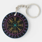 Vegvisir Wikinger-Kompass-Symbol-Design Schlüsselanhänger (Rückseite)
