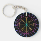 Vegvisir Wikinger-Kompass-Symbol-Design Schlüsselanhänger (Vorderseite)