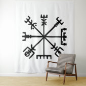 Vegvísir (Wikinger-Kompass) Wandteppich (Beispiel)