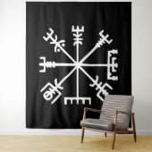 Vegvísir (Wikinger-Kompass) Wandteppich (Beispiel)