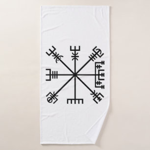Vegvisir Wikinger-Symbol Badehandtuch