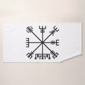 Vegvisir Wikinger-Symbol Badehandtuch (Badehandtuch)