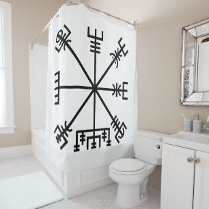 Vegvisir Wikinger-Symbol Duschvorhang