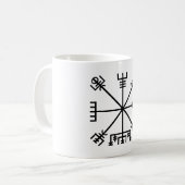 Vegvisir Wikinger-Symbol Kaffeetasse (Vorderseite Links)