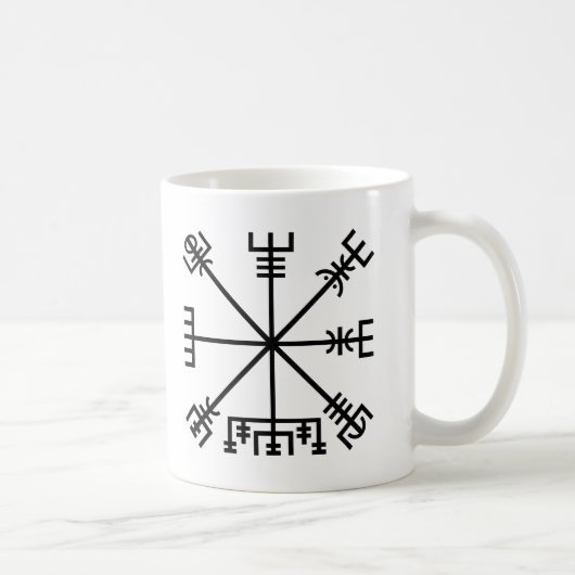 Vegvisir Wikinger-Symbol Kaffeetasse (Rechts)