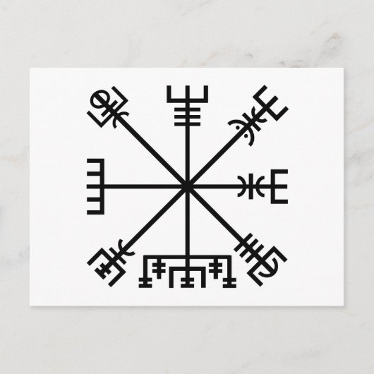 Vegvisir Wikinger Symbol Postkarte (Vorderseite)