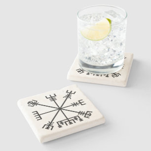 Vegvisir Wikinger-Symbol Steinuntersetzer