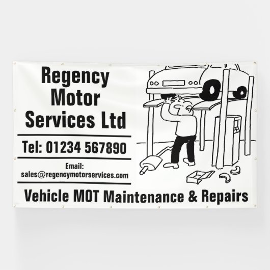 Vehicle Maintenance Garage Banner (Horizontal)