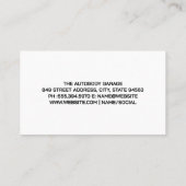 Vehicle | Mechanic Wrench Logo Visitenkarte (Rückseite)