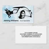 Vehicle | Mechanic Wrench Logo Visitenkarte (Vorne/Hinten)