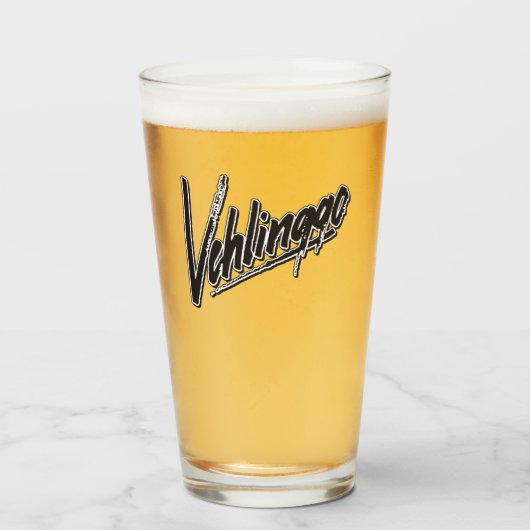 Vehlinggo - neues Logo Beer Glass Glas (Vorne (Gefüllt))