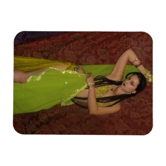 Veil Belly Dancer Foto Magnet (Horizontal)