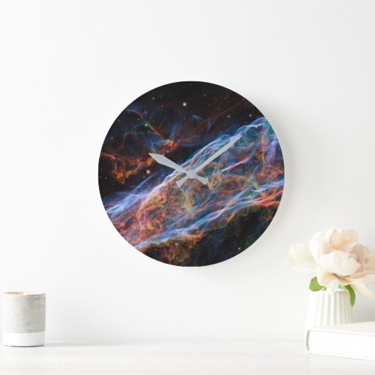 Veil Nebula Große Wanduhr (Zuhause)