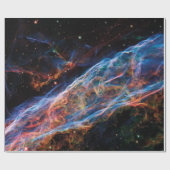 Veil Nebula NASA Hubble Space Foto Geschenkpapier (Flach)