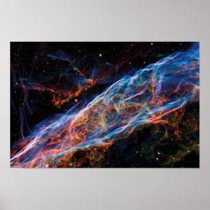 Veil Nebula NASA Hubble Space Foto Poster