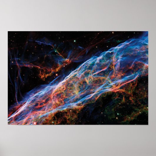 Veil Nebula NASA Hubble Space Foto Poster (Vorne)