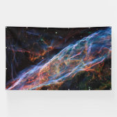 Veil Nebula Supernova Remnants Hubble Telescope Banner (Horizontal)