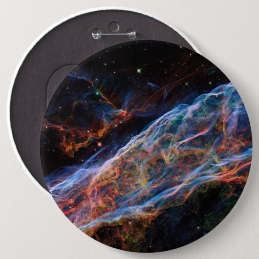 Veil Nebula Supernova Remnants Hubble Telescope Button (Vorne & Hinten)
