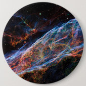 Veil Nebula Supernova Remnants Hubble Telescope Button (Vorderseite)