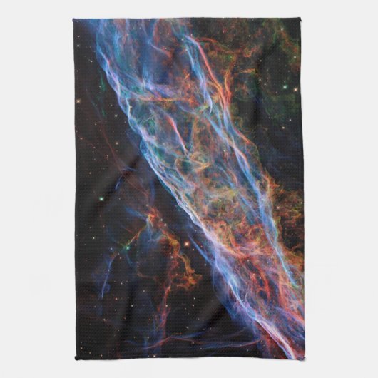 Veil Nebula Supernova Remnants Hubble Telescope Geschirrtuch (Vertikal)
