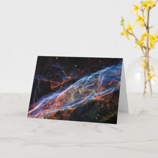 Veil Nebula Supernova Remnants Hubble Telescope Karte (Gelbe Blume)