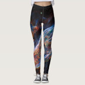 Veil Nebula Supernova Remnants Hubble Telescope Leggings (Vorderseite)