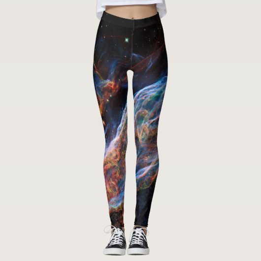 Veil Nebula Supernova Remnants Hubble Telescope Leggings (Vorderseite)