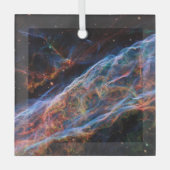Veil Nebula Supernova Remnants Hubble Telescope Ornament Aus Glas (Vorderseite)
