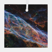 Veil Nebula Supernova Remnants Hubble Telescope Ornament Aus Glas (Rückseite)