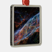 Veil Nebula Supernova Remnants Hubble Telescope Ornament Aus Metall (Rechts)